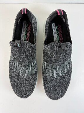 Skechers Women's 9 M Ultraflex 2.0 Slip On Sneakers Black/Gray Style 12554
